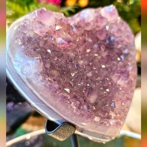 Purple Amethyst Crystal Heart